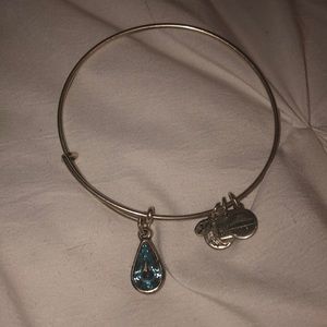 Alex and Ani aquamarine teardrop bracelet